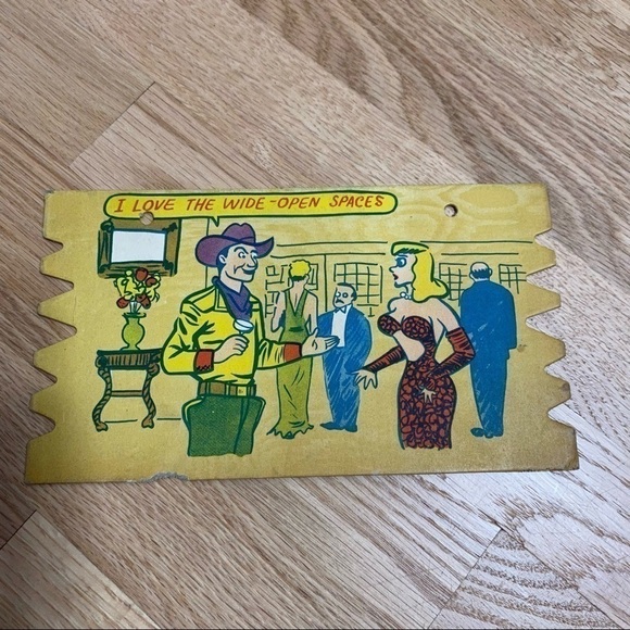 Vintage Komic Kard Post Card I Love the Wide Open Spaces Western - Picture 2 of 3